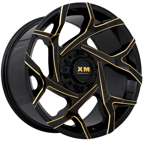 XTREME MUDDER XM-333 20X10+0 5X114.3+5X127 C.B 78.10 GLOSS BLACK YELLOW MILLED