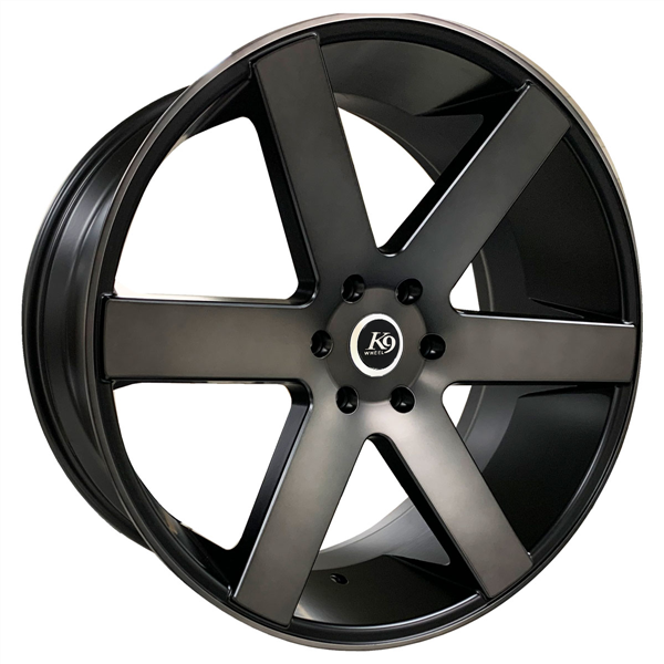 K9 6198 22X9.5+15 5X115 C.B 74.10 SATIN BLACK CLEAR TINT MXB+B2