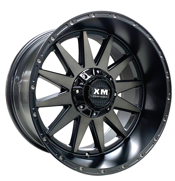 XTREME MUDDER XM-312 20X10-12 6X135+6X139.7 C.B 108 SATIN BLACK CLEAR TINT
