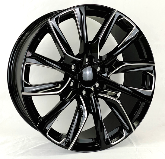 2103 CHVY, GM, CADILAC REPLICA 24X10+31 6X139.7 C.B 78.10 BLACK MILLED