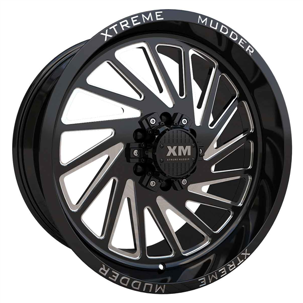XTREME MUDDER XM-346 20X10-18 8X170 C.B 125 GLOSS BLACK MILLED