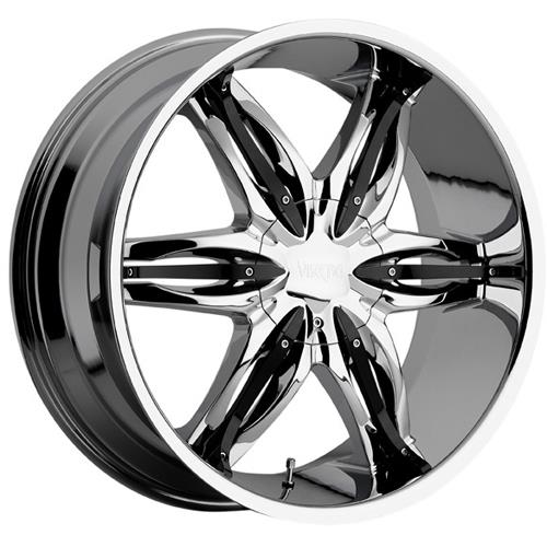 VISCERA 778 22X9.5+15 6X139.7 - VISCERA 778 - CHROME/BLACK INSERTS
