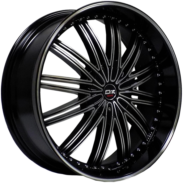 DRIFT RACING DR11 L911 22X9.5+15 5X135+5X139.7 C.B 87.10 BLACK MACHINE FACE-BLACK LIP-MACHINE RIN