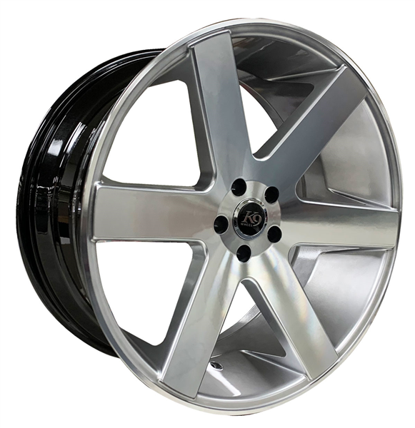 K9 K16 6198 24X10+34 6X139.7 C.B 78.10 HYPER SILVER MACHINE FACE