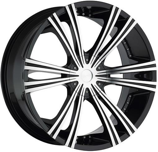 2 CRAVE NO.12 26X10+18 5X127+5X135 C.B 78.30 BLACK/MACHINE FACE/BLACK LIP **SPECIAL**