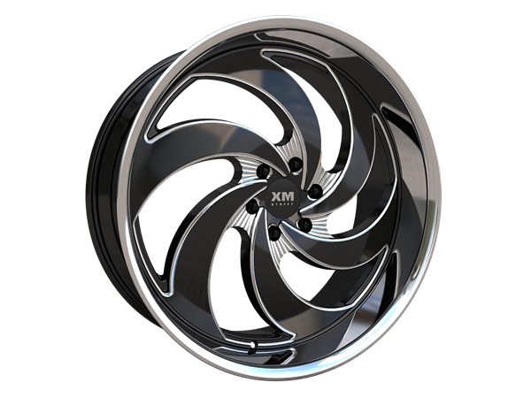 XM STREET XM-626 22X9.5+25 6X139.7 C.B 78.10 BLACK MILLED +SSL