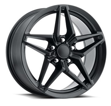 REPLICA CL021 CORVETTE ZR1 20X12+59 5X120.65 C.B 70.30 SATIN BLACK**AVAILABLE STAGGERED ONLY**