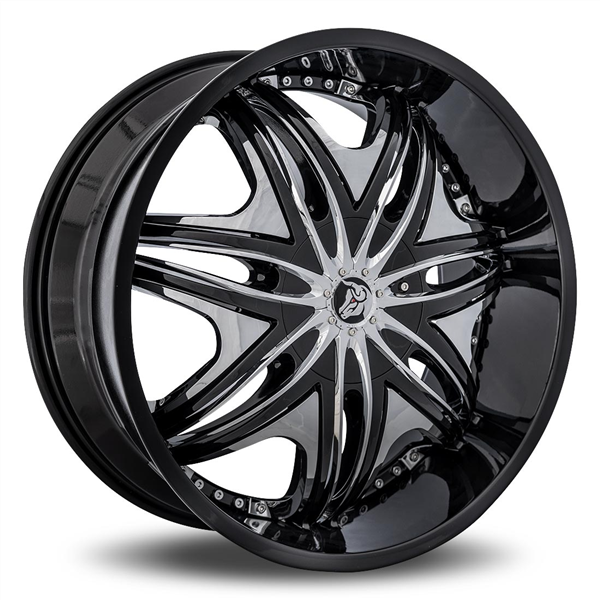DIABLO MORPHEUS 26X10+30 6X139.7 ALL BLACK W/ CHROME INSERTS