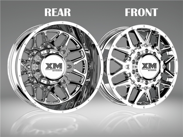 XTREME MUDDER XM-900 FRONT 22X8.25+105 8X165.1 C.B 121.30 CHROME