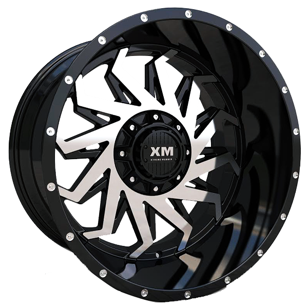 XTREME MUDDER XM-330 1266 28X14-76 5X127+5X139.7 C.B 78.10 BLACK MACHINE FACE