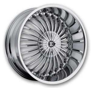 2 CRAVE NO.19 22X9.5+30 DRILLED TO 5X112 C.B 78.30 CHROME