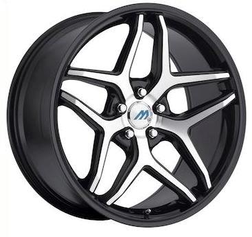 2 CRAVE MACH M3 20X9.5+35 5X112 C.B 66.56 GLOSSY BLK-MF-GBL STAGGERED