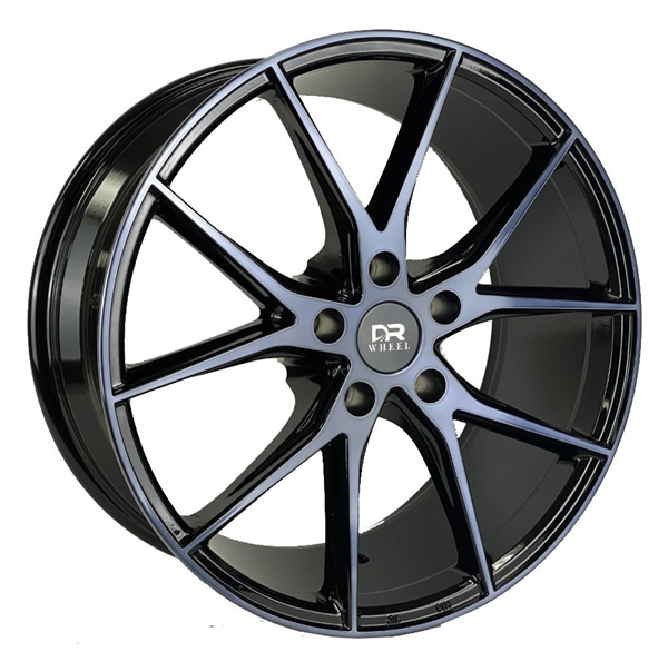 DRIFT RACING DR70 AO7000 18X8+35 5X112 C.B 66.56 BLACK MACHINE FACE+BLACK PAINT*FORGED FLOW FORMED*