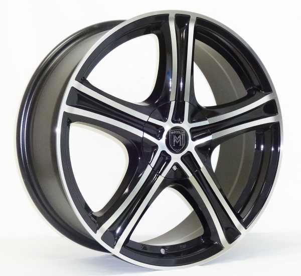DRIFT DR18 L245 18X7.5+35 5X108+5X114.3 C.B 73.1 BLACK MACHINE FACE & LIP