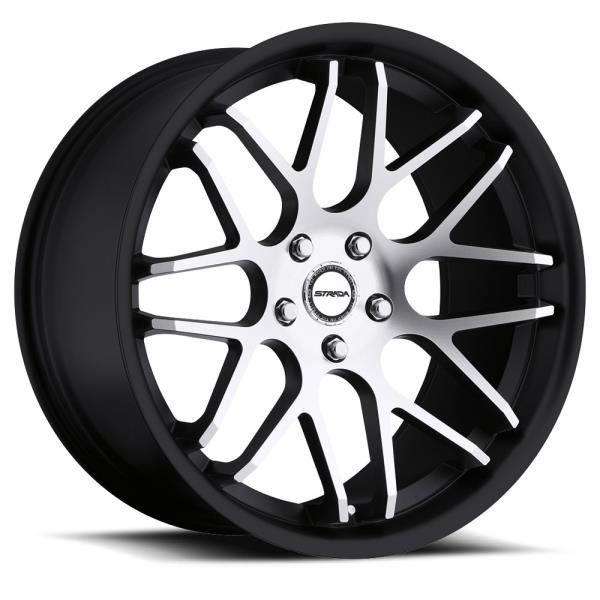 STRADA MODA 18X8+38 5X110 C.B 67.10 BLACK MACHINE FACE