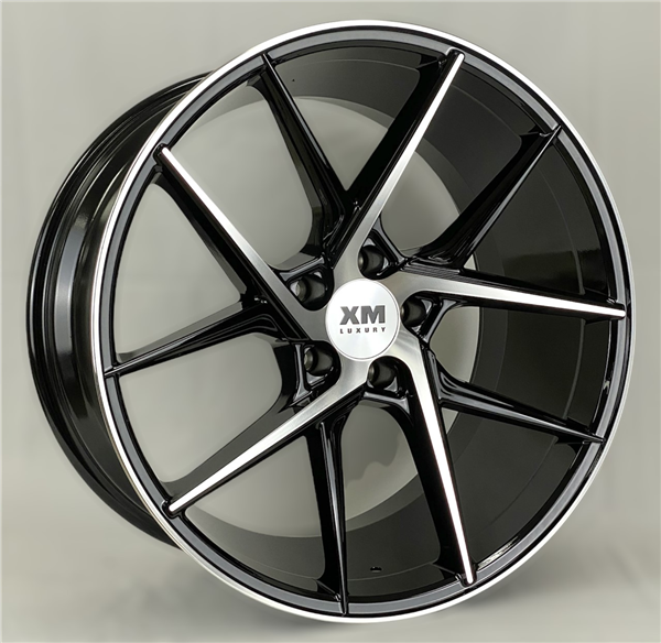 XM LUXURY XM-204 20X10+20 5X115 C.B 74.10 BLACK MACHINE FACE