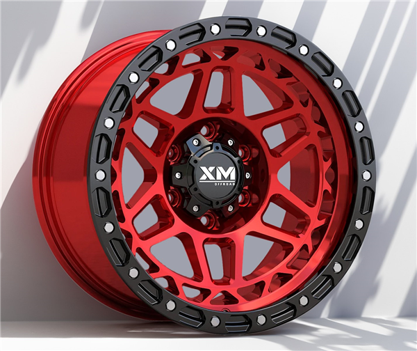 XM STREET XM-700 18X9+0 6X139.7 C.B 106.20 CANDY RED FACE+BLACK LIP