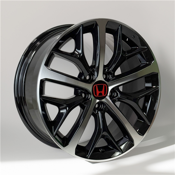 AO2362B HONDA REPLICA 18X8+50 5X114.3 C.B 64.10 BLACK MACHINE FACE