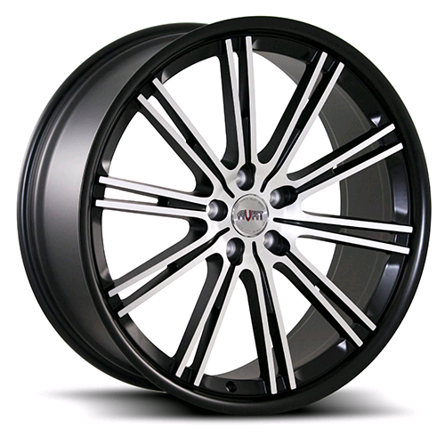 AVAT AV11 20X8.5+35 5X112 C.B 66.6 MATTE BLACK MACHINE FACE