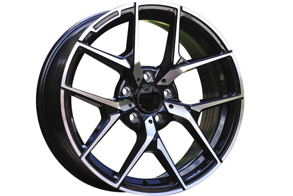MERCEDES BENZ REPLICA TSR13 137 18X8+45 5X112 C.B 66.60 BLACK MACHINED FACE