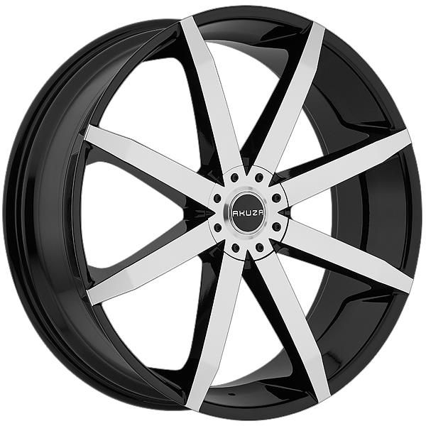 AKUZA 843 20X8.5+35 5X110+5X115 C.B 74.1 GLOSS BLK MACH