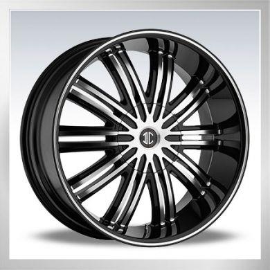 2 CRAVE NO.7 20X9.5+18 DRLD 5X115+5X120 C.B 87 BLACK DIAMOND (NO CAP)
