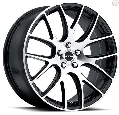 STRADA FUSO 20X10+40 5X114.3 C.B 72.60 GLOSS BLACK MACHINED