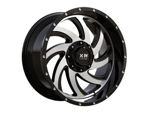XTREME MUDDER XM-324 20X10-12 5X139.7+5X150 C.B 110 GLOSS BLACK MACHINE FACE