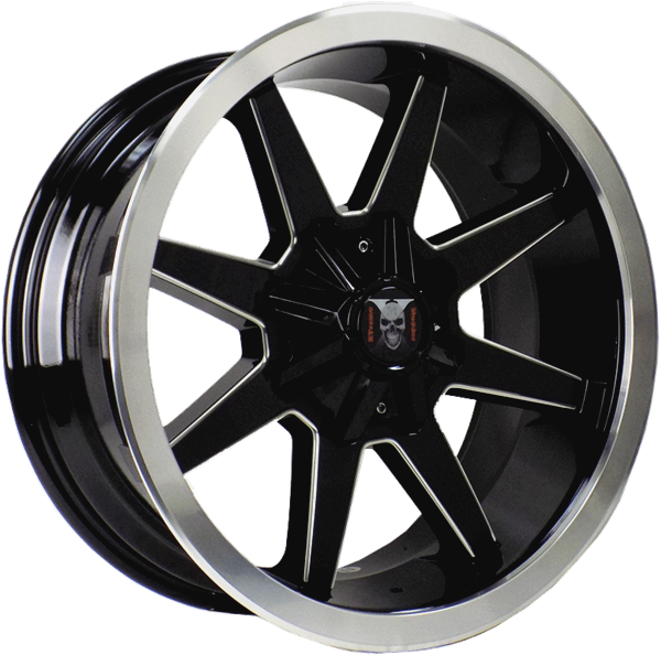 XTREME MUDDER XM-304 1103 20X9+0 6X135+6X139.7 C.B 87.10 BLACK MILLED MACHINE BEADLOCK