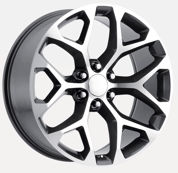 SNOWFLAKE CHEVY REPLICA M017 20X9+24 6X139.7 C.B 78.10 GRAY MACHINED**SPECIAL**