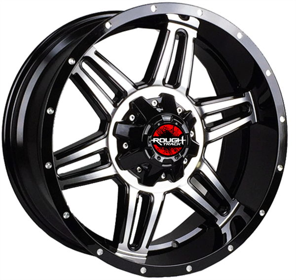 ROUGH TRACK RT05 L905 20X9+0 5X139.7+5X150 C.B 110 GLOSS BLACK MACHINE FACE