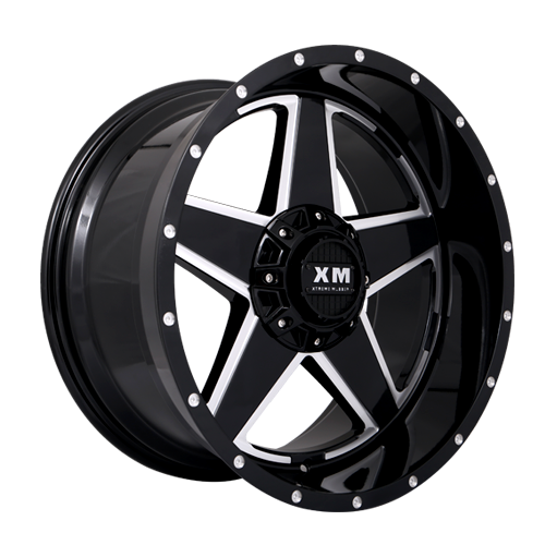XTREME MUDDER XM-315 A0099 20X10-24 5X114.3+5X127 C.B 78.10 BLACK MILLED EDGE
