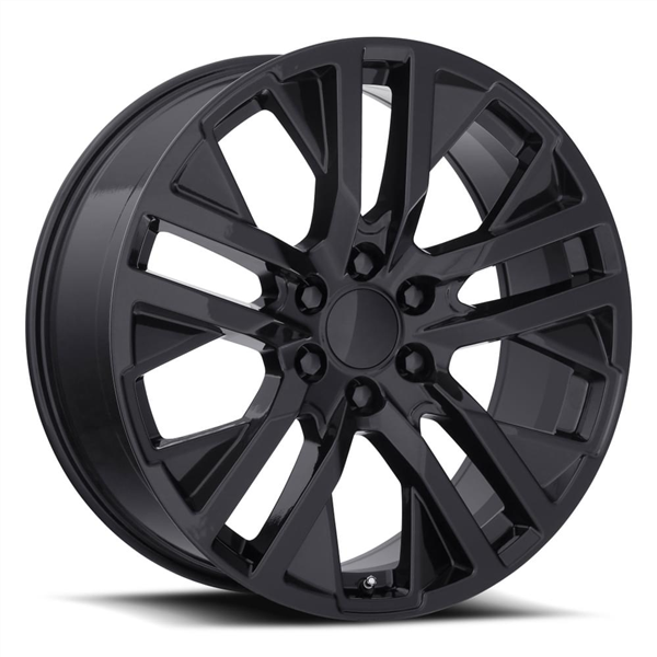 2106 CHVY, GM, CADILAC REPLICA 24X10+31 6X139.7 C.B 78.10 BLACK (GLOSS BLACK)