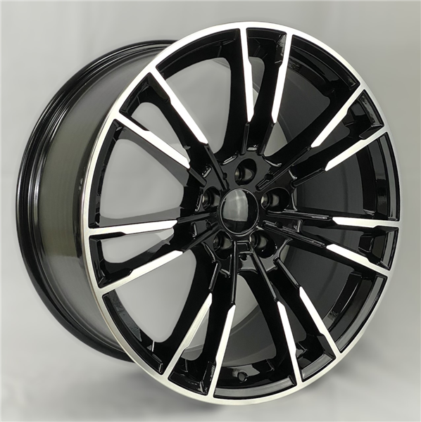 A7134 BMW REPLICA 20X8.5+23 5X112 C.B 66.56 BLACK POLISH**AVAILABLE STAGGERED ONLY**