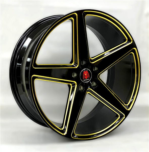 DRIFT RACING DR34 XW034 20X8.5+35 5X114.3 C.B 73.10 GLOSS BLACK+GOLD MILLING