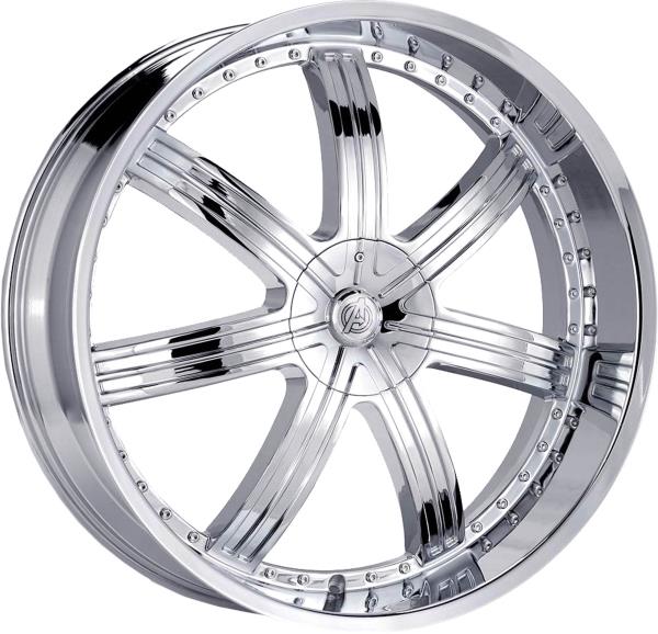 AVENGER A6 22X9.5+15 5X127+5X139.7 C.B 78.1 CHROME