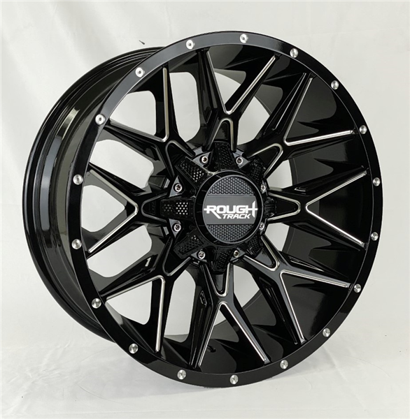 ROUGH TRACK A0214 20X9-12 8X170 C.B 125 GLOSS BLACK MILLED (BMS1)