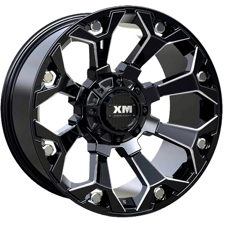 XTREME MUDDER XM-318 8025 20X10-12 5X139.7+5X150 C.B 110 GLOSS BLACK MILLED EDGE