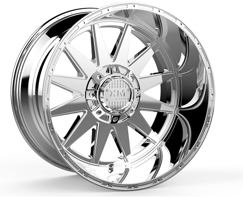 XTREME MUDDER XM-312 A0098 1255 20X12-44 5X139.7+5X150 C.B 110 CHROME MILLING DOT