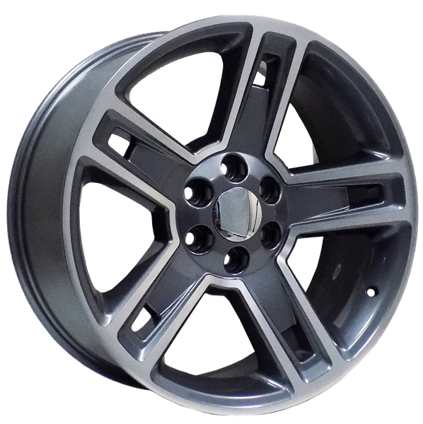 CHEVY SILVERADO REPLICA 779 24X10+30 6X139.7 C.B 78.10 GRAY MACHINED[out of round] *d