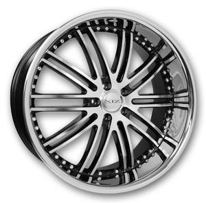 XIX23 20X10+40 5X114.3 C.B 73.1 BLACK/MACHINE STAIN LIP Staggered