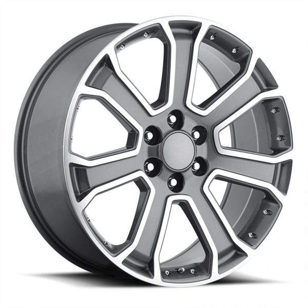 CHEVY GMC REPLICA 611R709 26X10+25 6X139.7 C.B 78.10 GUNMETAL FACE MACHINED