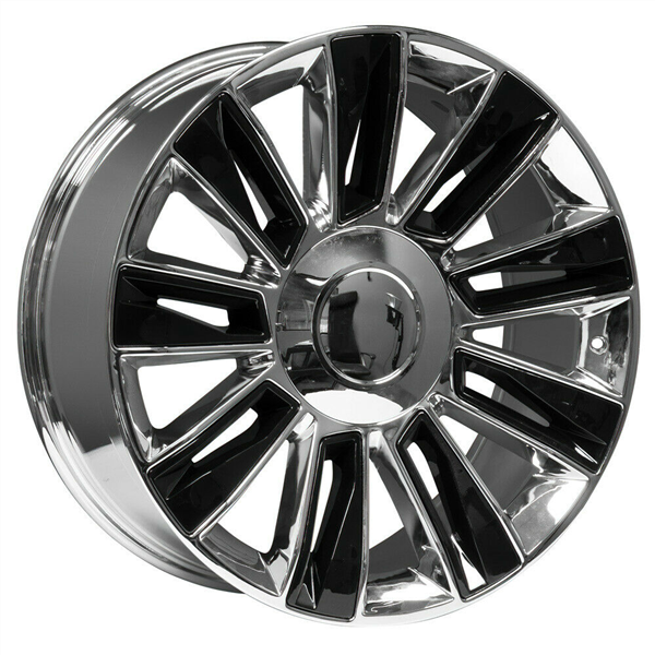 2015 CADILLAC ESCALADE REPLICA 776 22X9+24 6X139.7 C.B 78.10 CHROME BLACK INSERTS**SPECIAL**