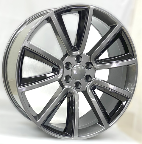 REPLICA LT201 CHEVY 26X10+31 6X139.7 C.B 78.10 GUNMETAL BLACK INSERTS