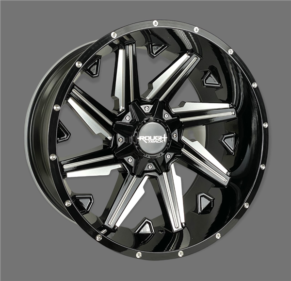 ROUGH TRACK RT25 AS9993 22X12-44 8X165.1 C.B 125 GLOSS BLACK MILLING