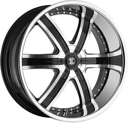2 CRAVE NO.4 20X9.5+18 DRLD 6X139.7 C.B 78.30 GLOSSY BLK-MF-CHROME LIP