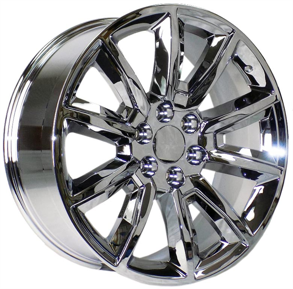 CHEVY REPLICA 777 24X10+30 6X139.7 C.B 78.10 CHROME + CHROME INSERTS**SPECIAL**