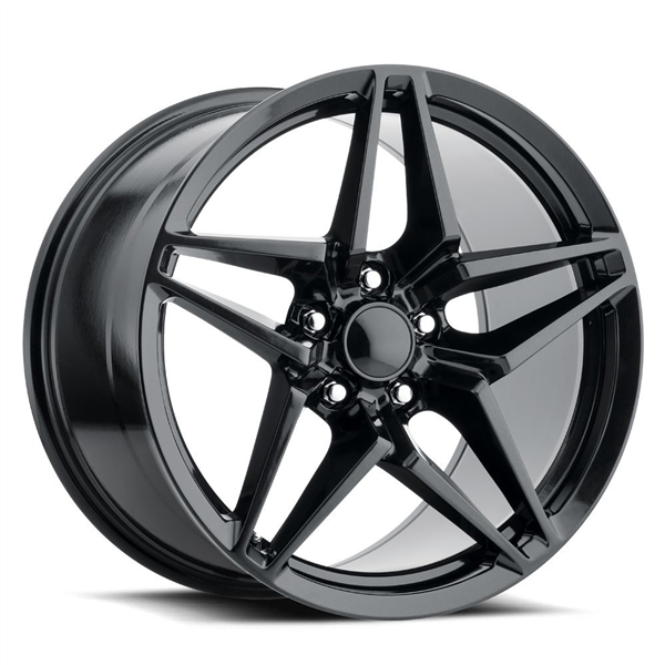 REPLICA CL021 CORVETTE ZR1 20X10+79 5X120.65 C.B 70.30 GLOSS BLACK**AVAILABLE STAGGERED ONLY**