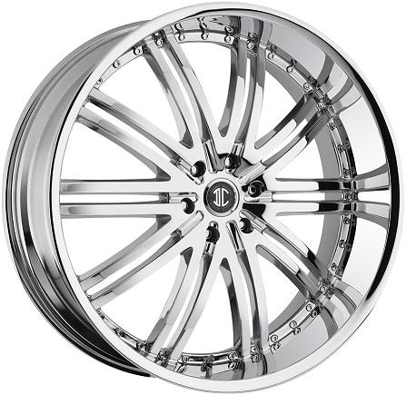 2 CRAVE NO.11 24X10+30 5X120 C.B 74.10 CHROME (NO CAP)
