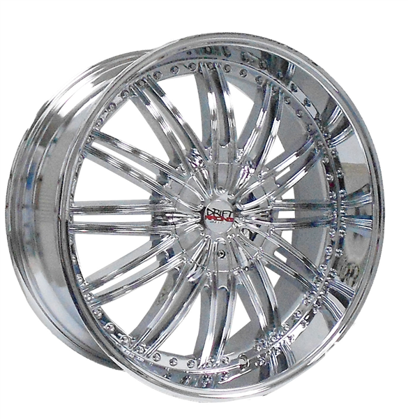 DRIFT RACING DR11 L911 22X9.5+15 5X115+5X120 C.B 74.10 CHROME